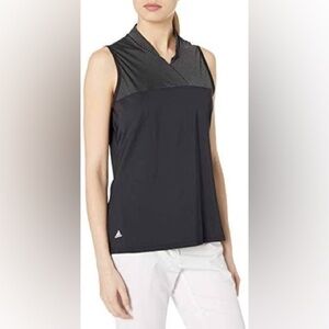 Adidas Black Crossover Polo Tank Top